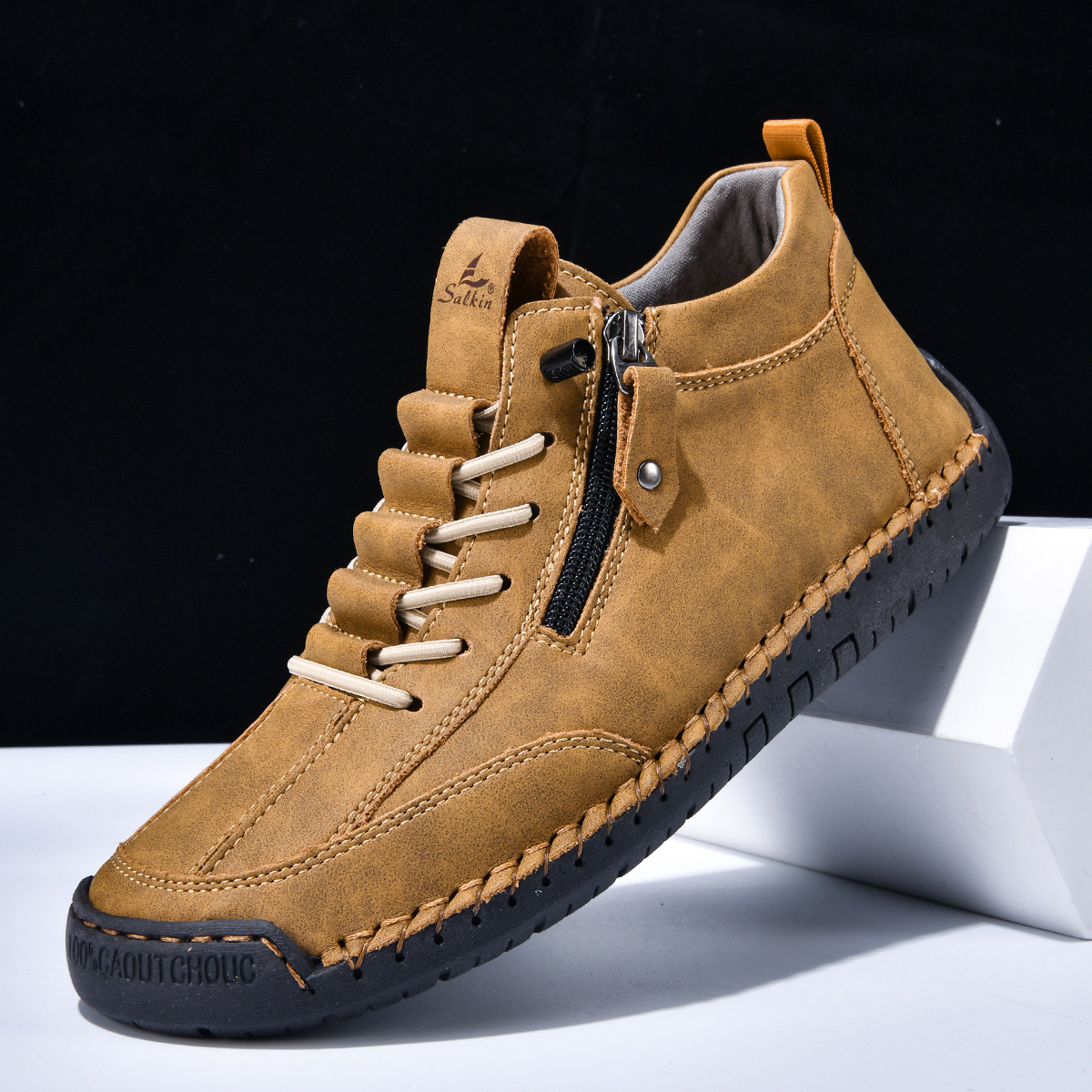 DELACROIX | CHAUSSURES EN NABUK AVEC ZIP POUR HOMME