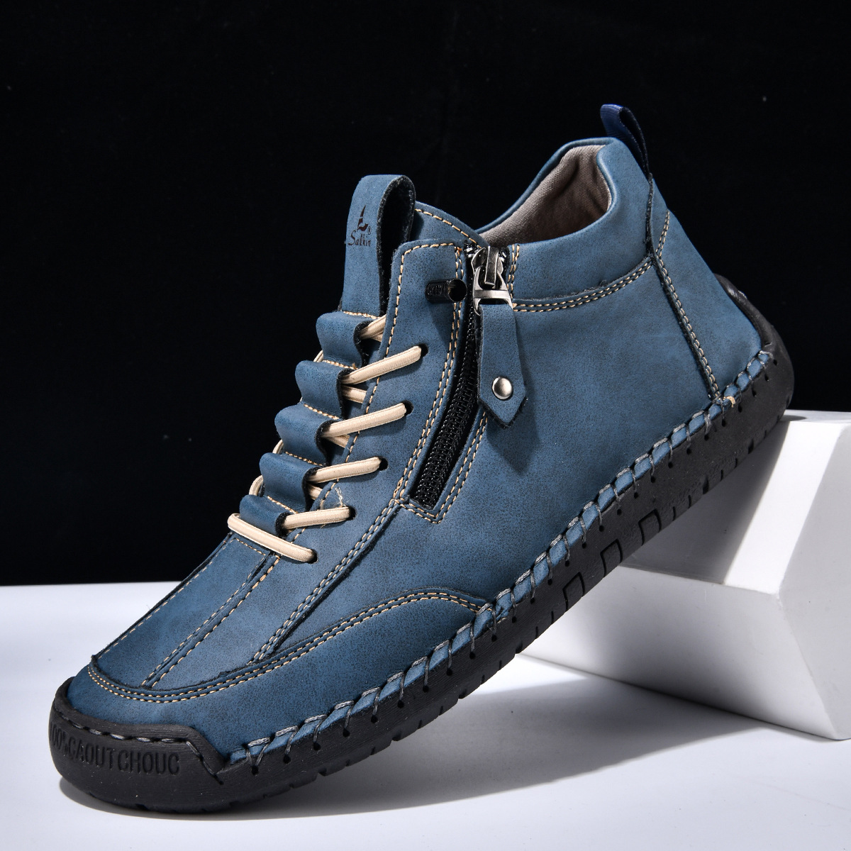 DELACROIX | CHAUSSURES EN NABUK AVEC ZIP POUR HOMME